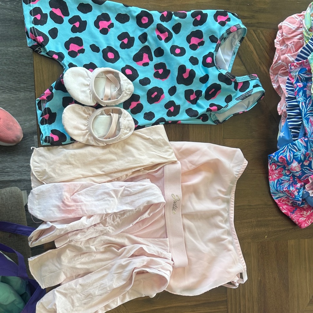 Leopard Print Leotard and Ballet Set